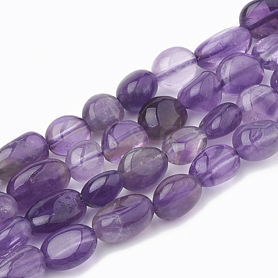 Natural Amethyst Beads Strands X-G-S331-6x8-005-1