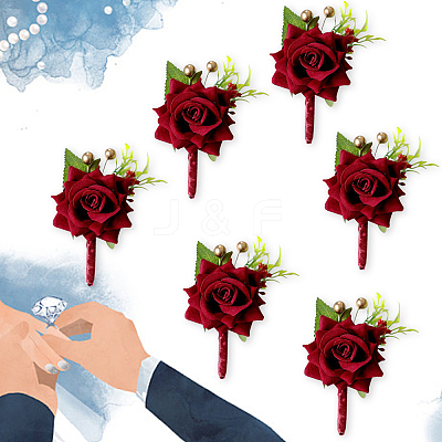Silk Brooch AJEW-WH0240-16-1