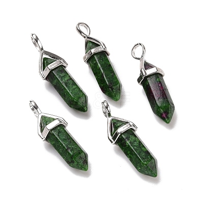 Natural Ruby in Zoisite Pointed Pendants G-K329-47P-1