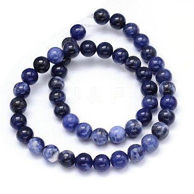 Round Natural Sodalite Beads Strands X-G-F222-39-6mm-1