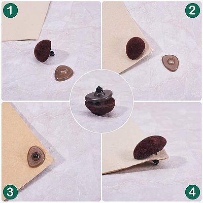 Flocky Plastic Cabochons for DIY Scrapbooking Crafts DIY-PH0074-77-1
