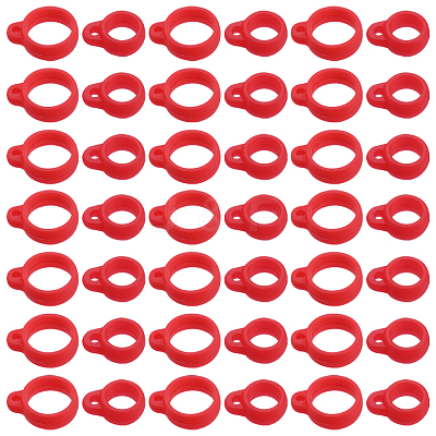 60Pcs 2 Style Silicone Pendant SIL-GF0001-42B-1