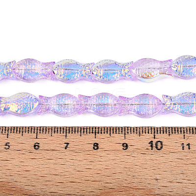 Transparency Electroplate Glass Beads Strands GLAA-T023-40A-04-1