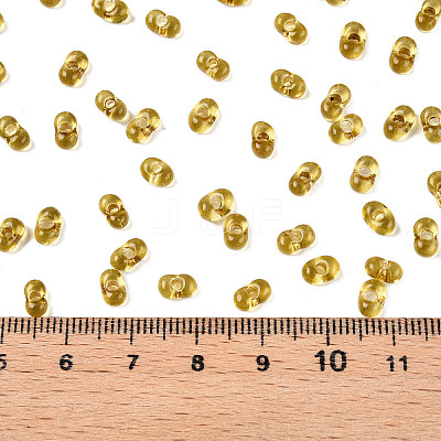 Baking Paint Transparent Glass Seed Beads X-SEED-N006-05C-1