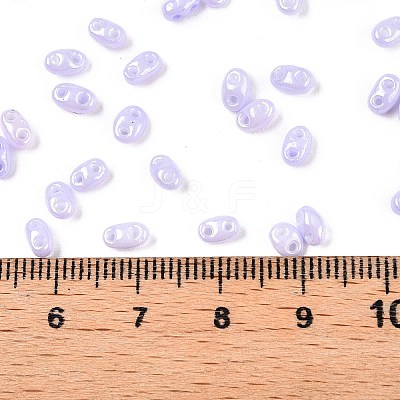 Opaque Colours Luster Glass Seed Beads SEED-T006-02C-1