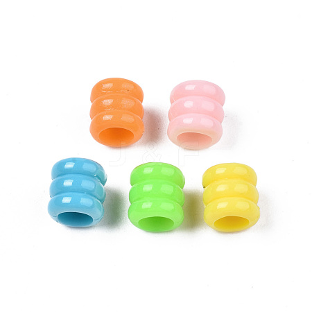 Opaque Acrylic European Beads MACR-N009-006-1