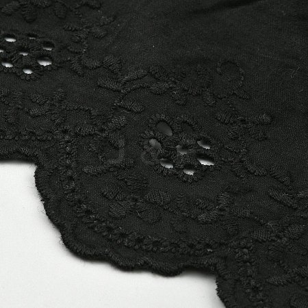 Cotton Embroidery Flower Ribbons SRIB-WH0011-111A-1