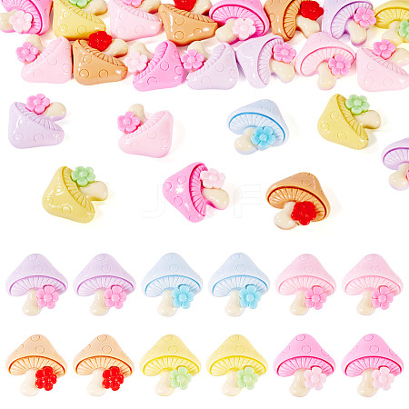 30Pcs Opaque Resin Cabochons CRES-TA0001-46-1
