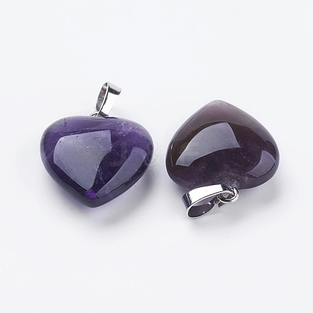 Natural Amethyst Pendants X-G-E434-03P-1