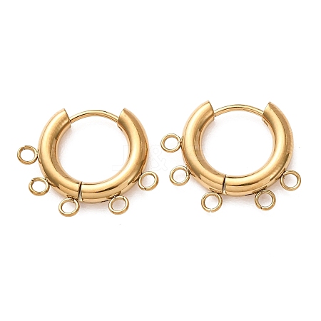 304 Stainless Steel Hoop Earring Findings STAS-D183-02E-G-1