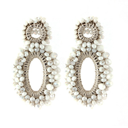 Rhinestone Braided Ear Studs for Women FIND-PW0024-19A-1