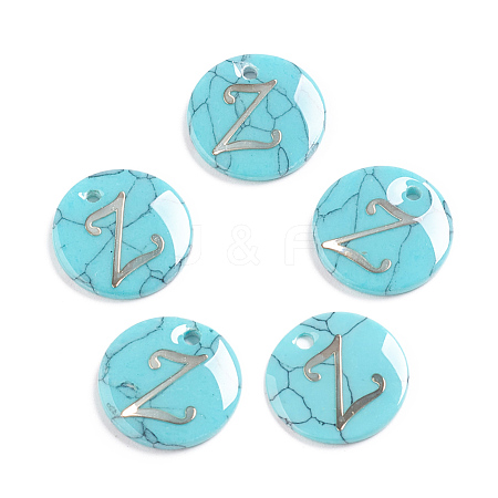 Synthetic Turquoise Charms G-L561-001Z-1