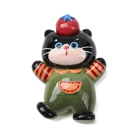 Animal Theme Opaque Resin Cabochons RESI-Z051-01E-1