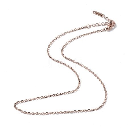 Ion Plating(IP) 304 Stainless Steel Cable Chain Necklace for Men Women NJEW-K245-025C-1