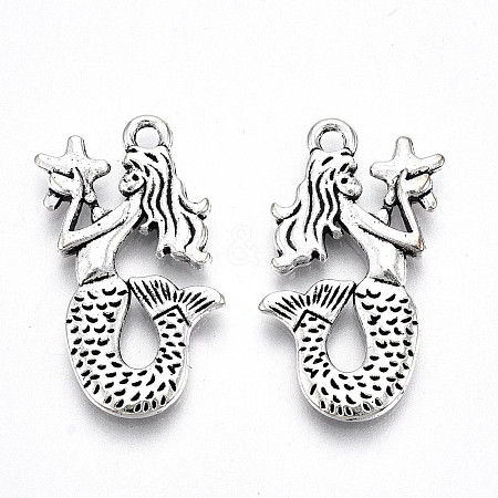 Tibetan Style Alloy Pendants TIBE-S323-084AS-RS-1