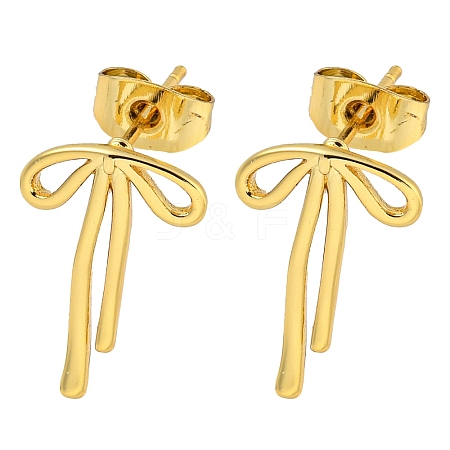 Brass Stud Earrings for Women X-EJEW-P275-02G-1