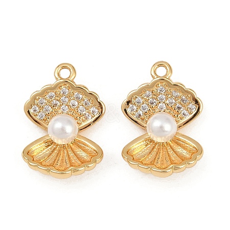 Brass Micro Pave Cubic Zirconia Pendants KK-F902-06B-G-1