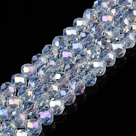 Electroplate Glass Beads Strands EGLA-A044-J6mm-B06-1