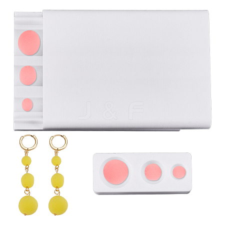 3Pcs Rectangle Plastic Clay Mold TOOL-WH0059-051A-1