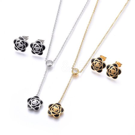 304 Stainless Steel Jewelry Sets SJEW-H144-10-1