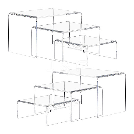 Transparent Acrylic Minifigures Display Risers AJEW-WH0166-36-1