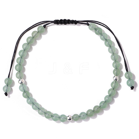 Natural Green Aventurine Braided Bead Bracelets PW-WG2B05A-06-1