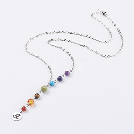 Chakra Jewelry NJEW-JN02083-1