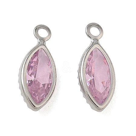 Brass Pave Cubic Zirconia Charms CU-CBABEB3-06P-02-1