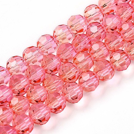 Baking Paint Transparent Glass Beads X1-DGLA-A035-T6mm-A01-1