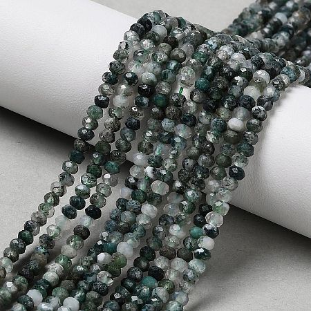 Natural Moss Agate Beads Strands X-G-C228-A01-2x3mm-1
