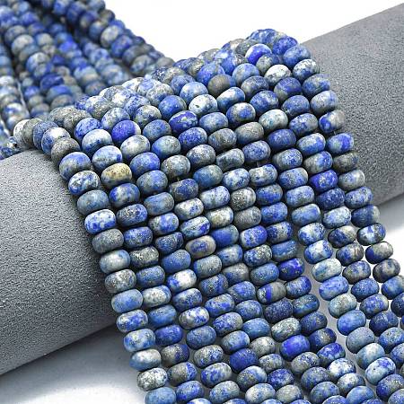 Natural Lapis Lazuli Beads Strands G-P575-A46-8x5mm-01-1