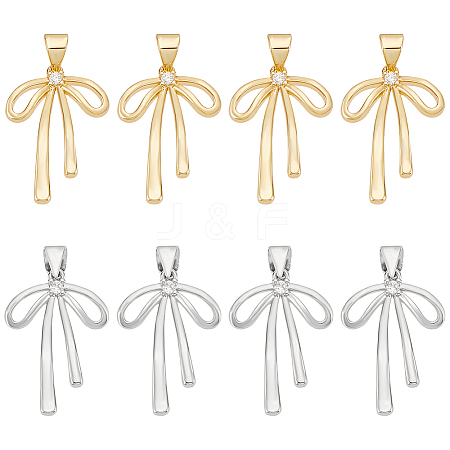 Brass Micro Pave Clear Cubic Zirconia Pendants FIND-BC0013-57A-1