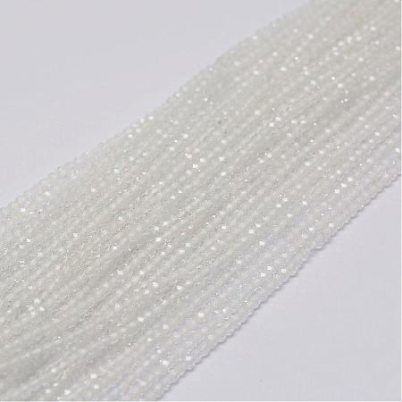 Natural White Moonstone Beads Strands G-E352-01-1