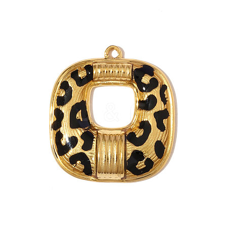 304 Stainless Steel Enamel Pendants STAS-OY006-33G-1