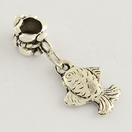 Large Hole Alloy European Dangle Charms MPDL-R034-02-1