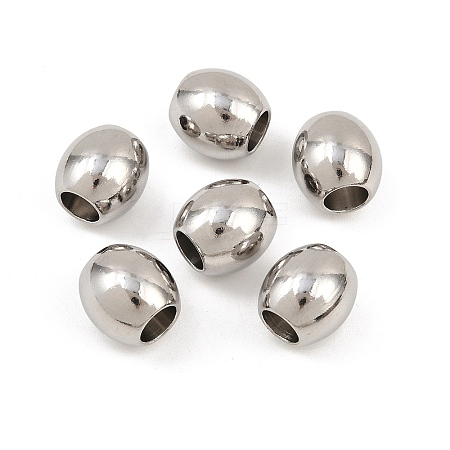 Smooth 304 Stainless Steel Beads STAS-Q146-P-1