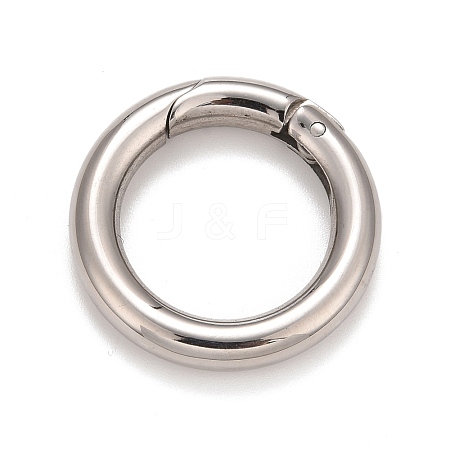 Non-Tarnish 304 Stainless Steel Spring Gate Rings STAS-M296-01P-D-1