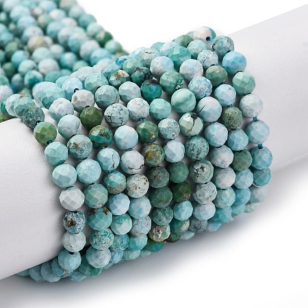 Natural HuBei Turquoise Beads Strands G-B130-A01-03-1