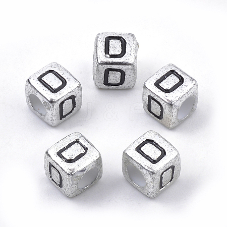 Plated Acrylic Beads X1-PB43C9308-D-1