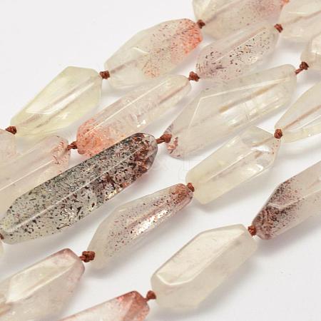 Natural Quartz Beads Strands G-L464-12-1