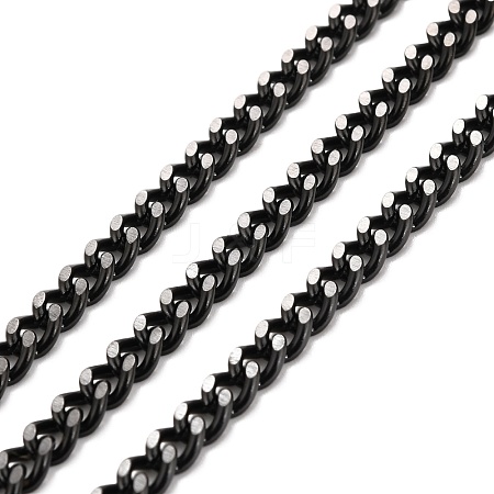 Vacuum Plating 304 Stainless Steel Cuban Link Chains CHS-K016-03C-EB-1
