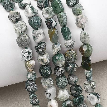 Natural Tree Agate Beads Strands G-D362-A01-1
