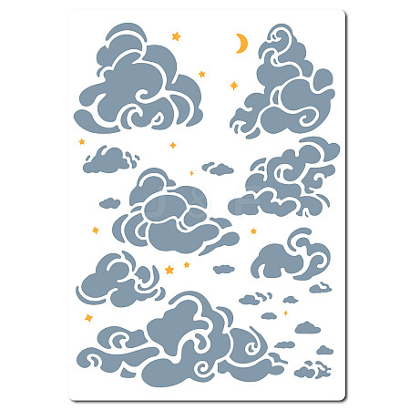 PET Plastic Hollow Out Drawing Painting Stencils Templates DIY-WH0284-020-1
