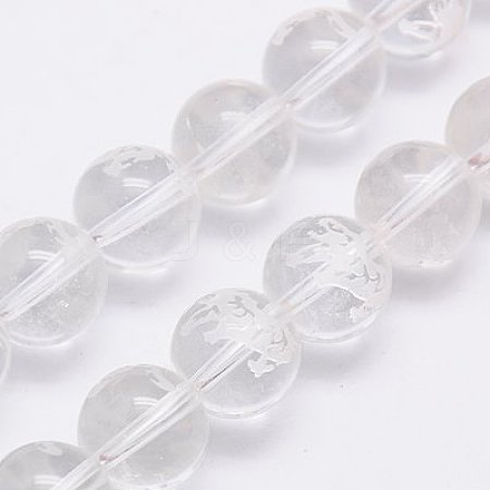 Natural Quartz Crystal Beads Strands X-G-G433-12mm-10-1
