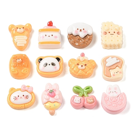 Animal Dessert Opaque Resin Imitation Food Decoden Cabochons RESI-S396-09-1