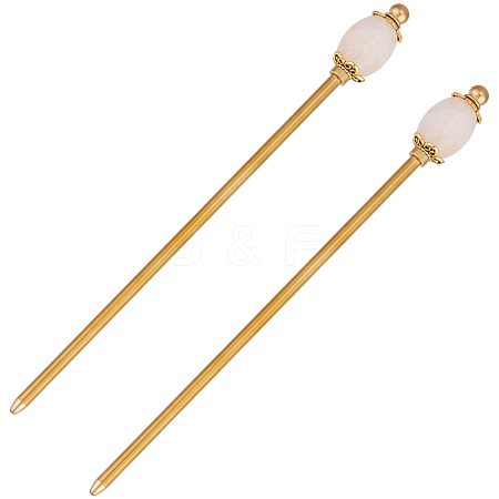 2Pcs Brass Hair Sticks OHAR-PH00008-1
