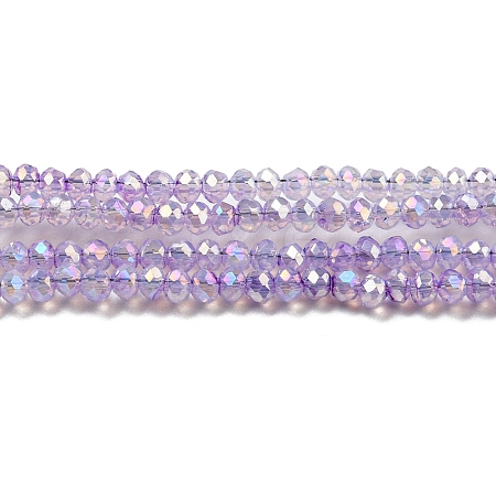 Transparent Baking Painted Glass Beads Strands DGLA-F002-02A-03-1