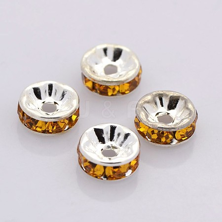 Brass Rhinestone Spacer Beads RB-A014-Z5mm-17S-NF-1
