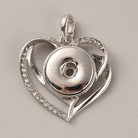 Alloy Rhinestone Hang Snap Base Pendants FIND-WH0150-13P-1
