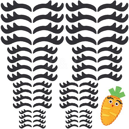 400Pcs 4 Styles Felt Craft Doll Eyelash DIY-GF0013-62-1